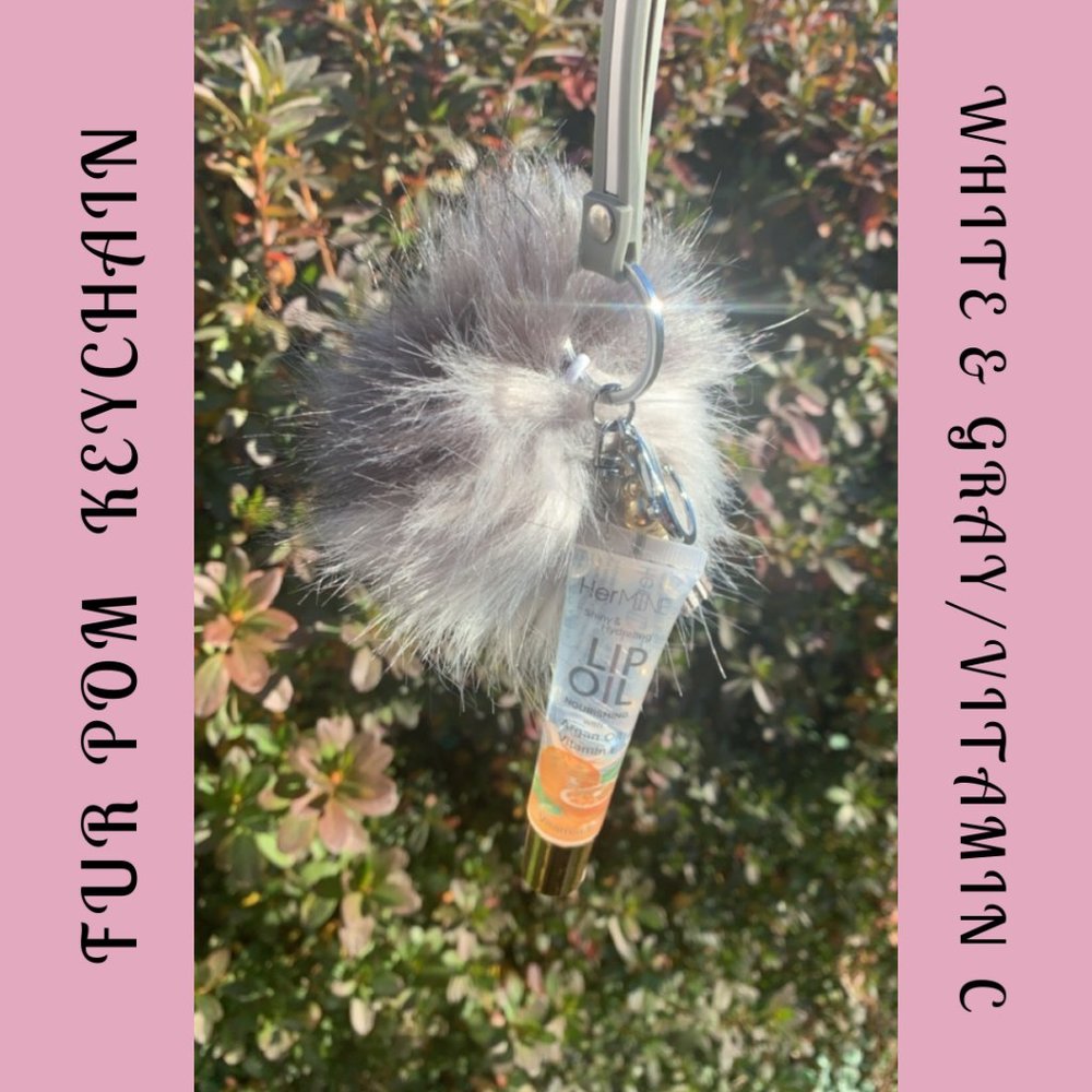 Fur Pom Keychains - Picture 13 of 16